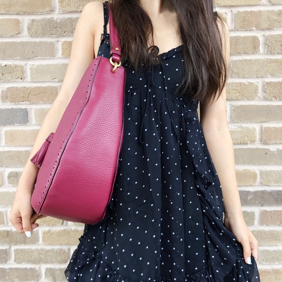 NWT Kate Spade James Street Mason Large Merlot Hob - Picture 2 of 7